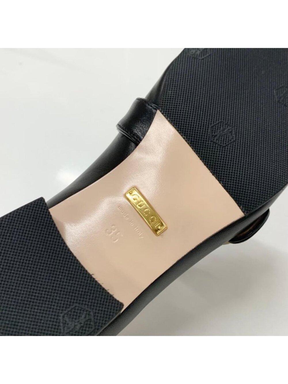 Gucci Leather Double G GG Marmont Loafers Black - Picture 9 of 11